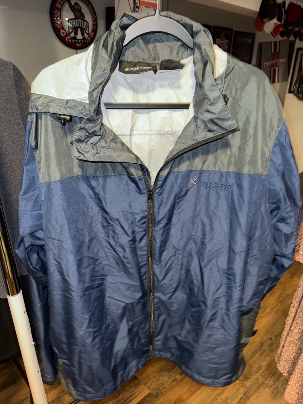 Frogg Toggs Men’s XL/XXL Waterproof Rain Jacket Hooded Colorblock Outdoor
